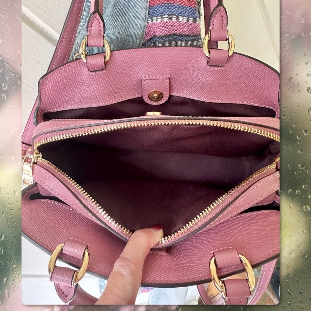 COACH SMALL LILLIE MAUVE PINK CARRYALL 91146 - Picture 10 of 17